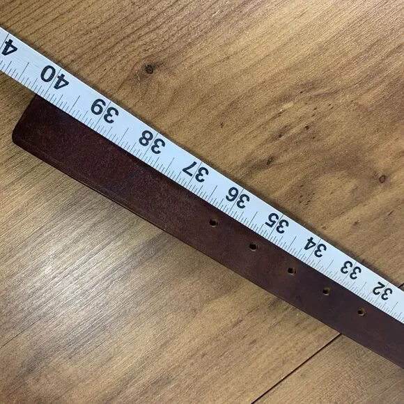 Banana Republic Brown Italian Leather Belt Made in England Size 34 - Picture 8 of 9